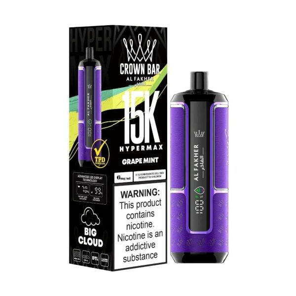 Al Fakher Crown Bar Hypermax 15000 Puffs - Image 6